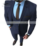 New Pink Men's Prom Tuxedos Fashion Double Breasted Suit Slim Fit 3 Piece Notch Lapel Wedding Groomsmen (Blazer+Vest+Pants)