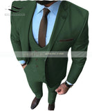 New Pink Men's Prom Tuxedos Fashion Double Breasted Suit Slim Fit 3 Piece Notch Lapel Wedding Groomsmen (Blazer+Vest+Pants)