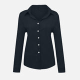 Plus Size V-Neck Women's Office Ladies Shirt Long Sleeve Solid 2020 Spring Summer Leisure Shirts Button Cardigan Loose Tops
