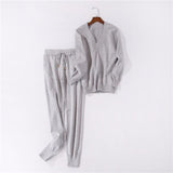 Women Knitted Tracksuit V-neck Sweater Casual Suit Autumn Winter 2 Piece Set Knit Pants Sporting Suit Femme Clothing