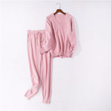 Women Knitted Tracksuit V-neck Sweater Casual Suit Autumn Winter 2 Piece Set Knit Pants Sporting Suit Femme Clothing