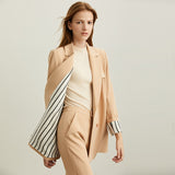 Amii 2020 Office Lady fashion Skirt&Pants + Coat Two Piece Set women's spring Solid new suit jacket Englishism 11930300