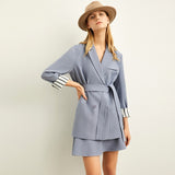 Amii 2020 Office Lady fashion Skirt&Pants + Coat Two Piece Set women's spring Solid new suit jacket Englishism 11930300