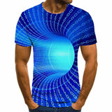 Summer Three-dimensional 3D vortex T-shirt Men Women Fashion 3D T Shirt Short Sleeve Harajuku Hip Hop Cute Tshirt
