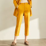 Amii Spring Minimal Western Style Outerwear Pants Shorts Professional Suit Women New Autumn leisure suit Two-Piece Set 11940584