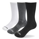 YUEDGE brand 3 pairs socks men's black white socks cotton cushion fashion breathable work casual business crew dress socks