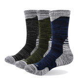 YUEDGE brand 3 pairs socks men's black white socks cotton cushion fashion breathable work casual business crew dress socks