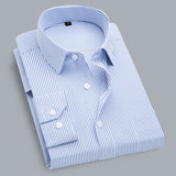 luxury Striped Shirt christmas Business men Dress Shirts Long Sleeve Slim Fit men shirt Camisas Hombre Plus Size 7XL 8XL 9XL