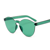 Summer Round Sunglasses Women Brand Designer Transparent Shades Blue Sun Glasses Cool Color UV400 Oculos De Sol Gafas