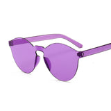 Summer Round Sunglasses Women Brand Designer Transparent Shades Blue Sun Glasses Cool Color UV400 Oculos De Sol Gafas