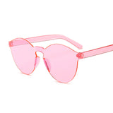 Summer Round Sunglasses Women Brand Designer Transparent Shades Blue Sun Glasses Cool Color UV400 Oculos De Sol Gafas