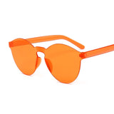 Summer Round Sunglasses Women Brand Designer Transparent Shades Blue Sun Glasses Cool Color UV400 Oculos De Sol Gafas