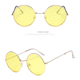 SIMPRECT Retro Sunglasses Women 2020 Round Women'S Sunglasses Vintage Red Yellow Black Designer  Sun Glasses For Women Oculos
