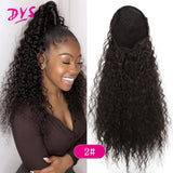 Drawstring Puff Long Kinky Afro Curly Ponytail Synthetic African American Hair Extension Ponytail Clip in Hairpiece