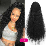 Drawstring Puff Long Kinky Afro Curly Ponytail Synthetic African American Hair Extension Ponytail Clip in Hairpiece
