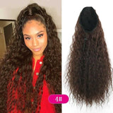 Drawstring Puff Long Kinky Afro Curly Ponytail Synthetic African American Hair Extension Ponytail Clip in Hairpiece