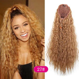 Drawstring Puff Long Kinky Afro Curly Ponytail Synthetic African American Hair Extension Ponytail Clip in Hairpiece