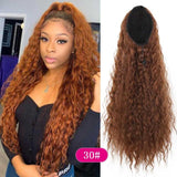 Drawstring Puff Long Kinky Afro Curly Ponytail Synthetic African American Hair Extension Ponytail Clip in Hairpiece