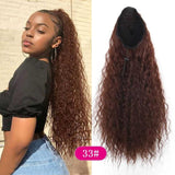 Drawstring Puff Long Kinky Afro Curly Ponytail Synthetic African American Hair Extension Ponytail Clip in Hairpiece