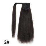 Leeons New Long Afro Kinky Curly Ponytail Synthetic Hair Pieces Natural Drawstring Ponytail Hair Extensions False Hair Pieces