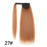 Leeons New Long Afro Kinky Curly Ponytail Synthetic Hair Pieces Natural Drawstring Ponytail Hair Extensions False Hair Pieces