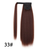 Leeons New Long Afro Kinky Curly Ponytail Synthetic Hair Pieces Natural Drawstring Ponytail Hair Extensions False Hair Pieces