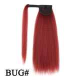 Leeons New Long Afro Kinky Curly Ponytail Synthetic Hair Pieces Natural Drawstring Ponytail Hair Extensions False Hair Pieces