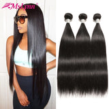 Straight Hair Bundles Brazilian Hair Weave Bundles 4 or 3 Bundles Human Hair Extensions Human Hair Bundles Mslynn Remy 9A