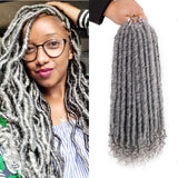 Doris beauty 16 20 inch Goddess Faux Locs Crochet Hair Soft End Natural Synthetic Braids Brown Extension For Women Locks
