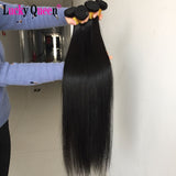 Brazilian Straight Hair Weave Bundles Non-Remy 30 Inch Human Hair Extensions color 1B/2/4/27/99J/Burgundy Ombre Bundles
