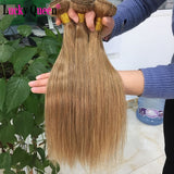 Brazilian Straight Hair Weave Bundles Non-Remy 30 Inch Human Hair Extensions color 1B/2/4/27/99J/Burgundy Ombre Bundles