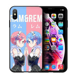 EWAU Rem and Ram Re Zero Soft Silicone phone case for iphone SE 2020 5 5s SE 6 6s 7 8 plus X XR XS 11 Pro Max