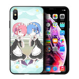 EWAU Rem and Ram Re Zero Soft Silicone phone case for iphone SE 2020 5 5s SE 6 6s 7 8 plus X XR XS 11 Pro Max