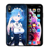 EWAU Rem and Ram Re Zero Soft Silicone phone case for iphone SE 2020 5 5s SE 6 6s 7 8 plus X XR XS 11 Pro Max