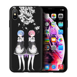 EWAU Rem and Ram Re Zero Soft Silicone phone case for iphone SE 2020 5 5s SE 6 6s 7 8 plus X XR XS 11 Pro Max