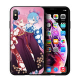 EWAU Rem and Ram Re Zero Soft Silicone phone case for iphone SE 2020 5 5s SE 6 6s 7 8 plus X XR XS 11 Pro Max