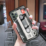Tempered Glass Cases For Apple iphone 11 Pro Max XR XS X 7 8 6 6S Plus SE 2020 Capas Phone Shell Vintage Camera Audio Tape