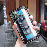 Tempered Glass Cases For Apple iphone 11 Pro Max XR XS X 7 8 6 6S Plus SE 2020 Capas Phone Shell Vintage Camera Audio Tape