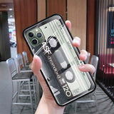 Tempered Glass Cases For Apple iphone 11 Pro Max XR XS X 7 8 6 6S Plus SE 2020 Capas Phone Shell Vintage Camera Audio Tape