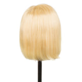blonde 613 frontal bob wig lace front wig human hair straight short wigs for black women Brazilian pre plucked bleached knots