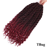 Vigorous Faux Locs Crochet Braids Synthetic Crochet Braids Ombre  Braiding Hair Bohemian Locks 18 inch 24 Stands