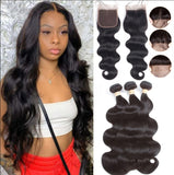 Sapphire Body Wave Bundles With Closure Brazilian Hair Weave Bundles With Closure Human Hair Bundles With Closure Hair Extension