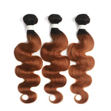 T1B/27 Ombre Brazilian Body Wave Hair Bundles 8-26 Inch Honey Blonde Human Hair Extension 1/3/4 PCS Non-Remy Hair Weave Bundles