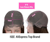 Body Wave 4x4 Lace Closure Wigs For Women Peruvian Body Wave Human Hair Wigs 150% Density ISEE HAIR 6x6 Lace Closure Wigs