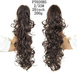 LISI GIRL Synthetic Women Claw on Ponytail Clip in Hair Extensions Wavy Curly Style Pony Tail Hairpiece Brown Blonde Hairstyle