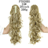 LISI GIRL Synthetic Women Claw on Ponytail Clip in Hair Extensions Wavy Curly Style Pony Tail Hairpiece Brown Blonde Hairstyle