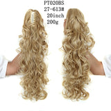 LISI GIRL Synthetic Women Claw on Ponytail Clip in Hair Extensions Wavy Curly Style Pony Tail Hairpiece Brown Blonde Hairstyle