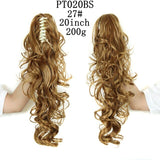 LISI GIRL Synthetic Women Claw on Ponytail Clip in Hair Extensions Wavy Curly Style Pony Tail Hairpiece Brown Blonde Hairstyle