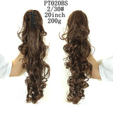 LISI GIRL Synthetic Women Claw on Ponytail Clip in Hair Extensions Wavy Curly Style Pony Tail Hairpiece Brown Blonde Hairstyle