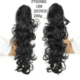 LISI GIRL Synthetic Women Claw on Ponytail Clip in Hair Extensions Wavy Curly Style Pony Tail Hairpiece Brown Blonde Hairstyle